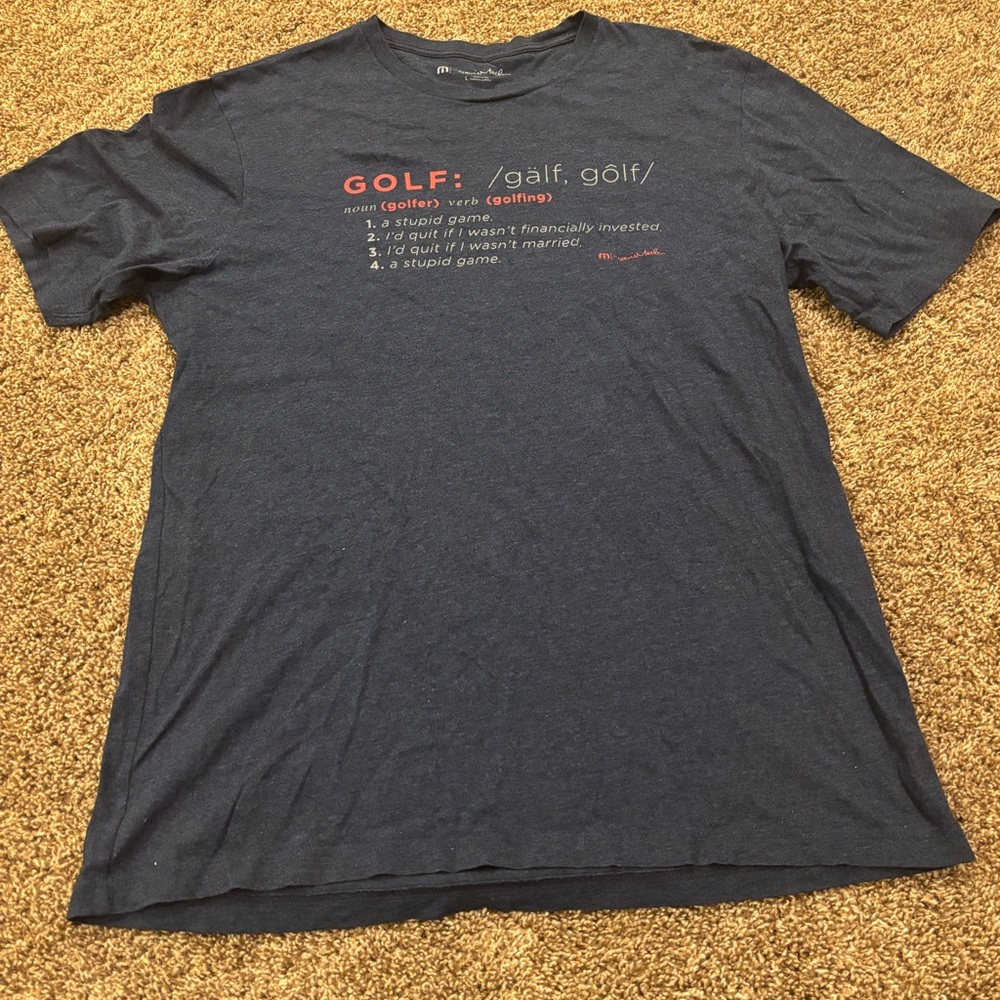 Travis Mathew Blue Golf Definition Tee